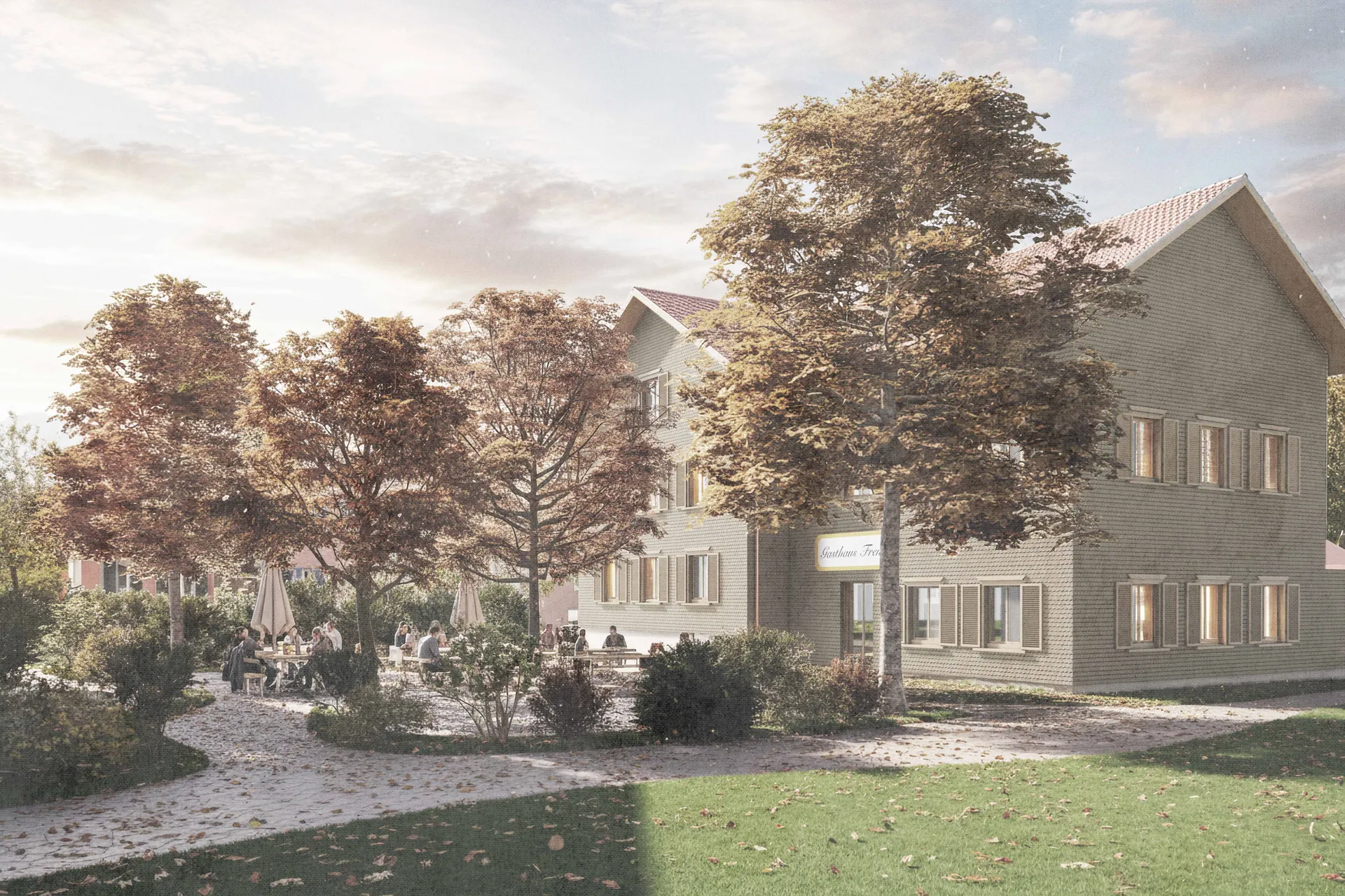 Gastgarten und Eisdiele am Frenerhus – Genossenschafts-Gasthaus Meiningen